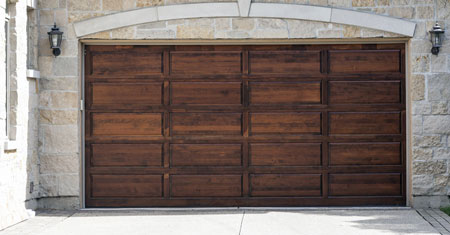 Wood garage door darien